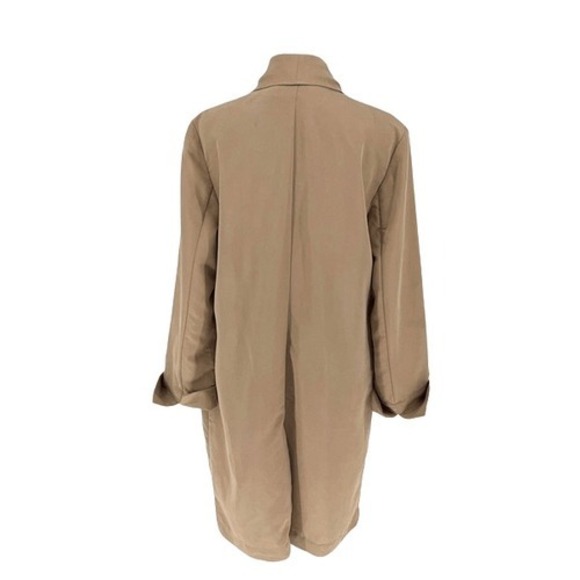 Chico's Womens Waterfall OpenFront Long Sleeve Longline Jacket Coat Tan Size 1 - Picture 4 of 8